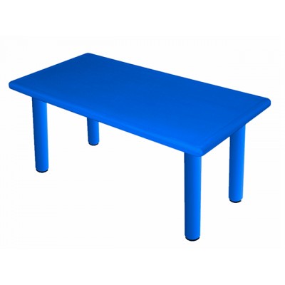 Dikdörtgen Plastik Masa Mavi 60x120 cm