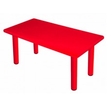 Dikdörtgen Plastik Masa Kırmızı 60x120 cm
