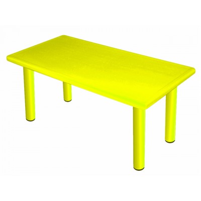 Dikdörtgen Plastik Masa Sarı 60x120 cm