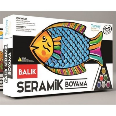 KUMTOYS TABAK / BALIK SERAMİK BOYAMA SETİ
