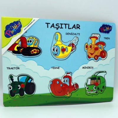 Ahşap Tutmalı Taşıtlar Puzzle