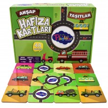 Ahşap Eğitici Hafıza Kartları / Taşıtlar