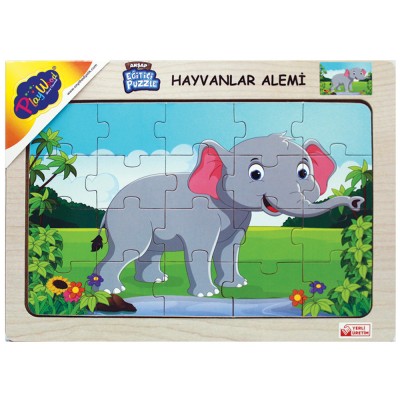 Ahşap Eğitici Puzzle / Hayvanlar Alemi