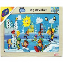 Ahşap Eğitici Puzzle / Kış Mevsimi
