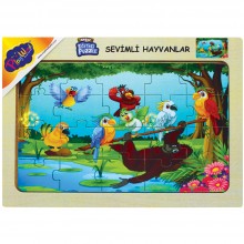 Ahşap Eğitici Puzzle / Sevimli Hayvanlar