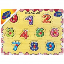 Ahşap Tutmalı Rakamlar Puzzle