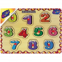 Ahşap Tutmalı Rakamlar Puzzle