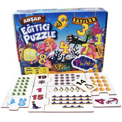 Ahşap Eğitici Puzzle / Sayılar
