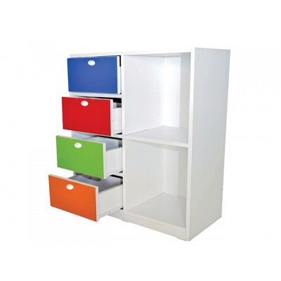 4 Çekmeceli 2 Raflı Dolap