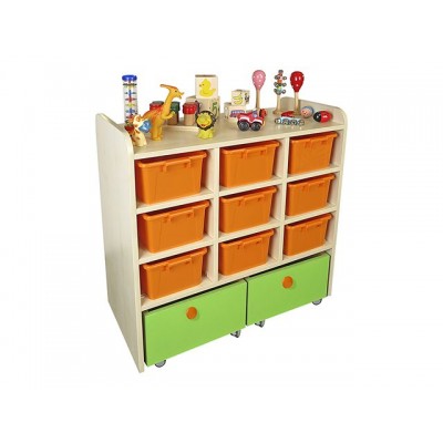 9 Gözlü 2 Kutulu Portfolyo Dolabı