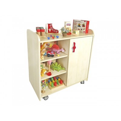 Tekerlekli Dolap Tek Kapaklı Ve Açık Raflı