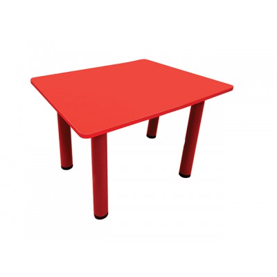 Kare Ahşap Masa Kırmızı