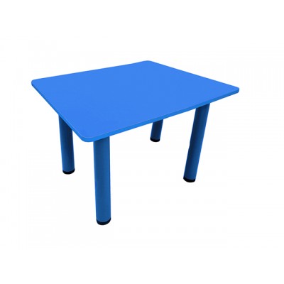 Kare Ahşap Masa Mavi