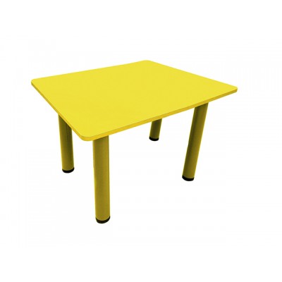 Kare Ahşap Masa Sarı
