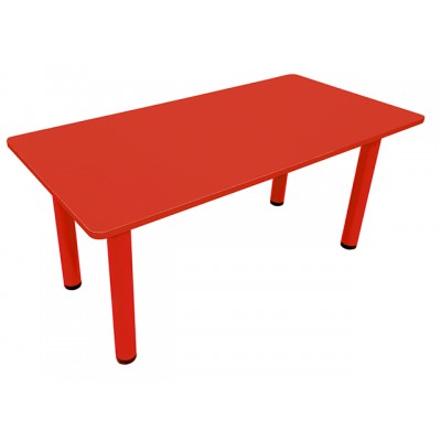 Dikdörtgen Ahşap Masa Kırmızı