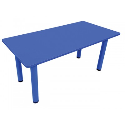 Dikdörtgen Ahşap Masa Mavi