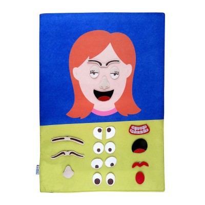 Cırtlı Kumaş Pano Yüz İfadesi Kız